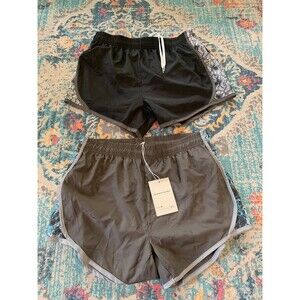 Lot Of 2 Runway Ready Active Lined Shorts Size Medium Black And Grey
